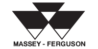 Black and white Massey-Ferguson logo: three triangular shapes overlaid to form a distinctive symbol, with the words 