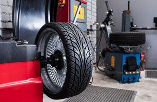 Tire being worked on - Vails Gate Tire & Auto - 898 Blooming Grove Tpke New Windsor, NY 12553