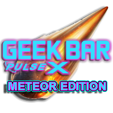 The logo for geek bar pulse x meteor edition