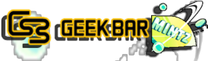 A logo for geek bar mintz is shown on a white background