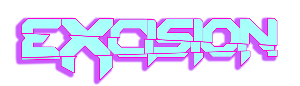 The word exosion is written in blue and purple on a white background.