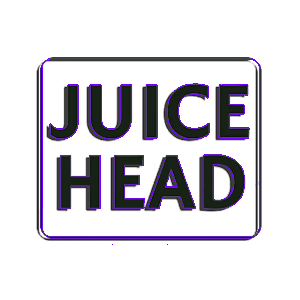 The logo for juice head is a purple and white square.