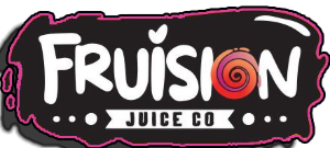 A logo for a juice company called fruision