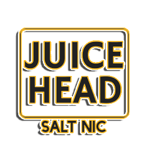 A logo for juice head salt nic on a white background