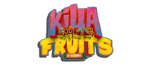 A logo for a video game called killa fruits