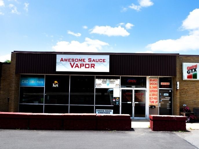 Awesome sauce vapor is located in a brick building