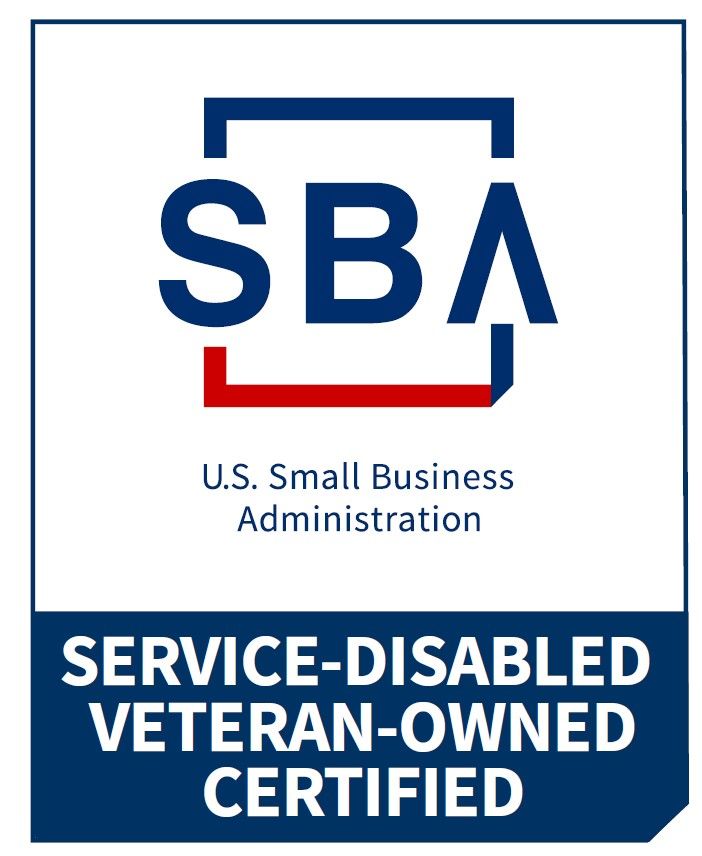 SBA logo for Service-Disabled Veteran-Owned Certified businesses.