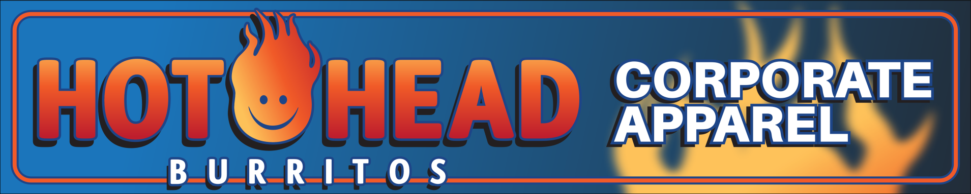 A logo for hot head burritos corporate apparel