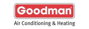 Goodman Air Conditioning & Heating logo in red and black