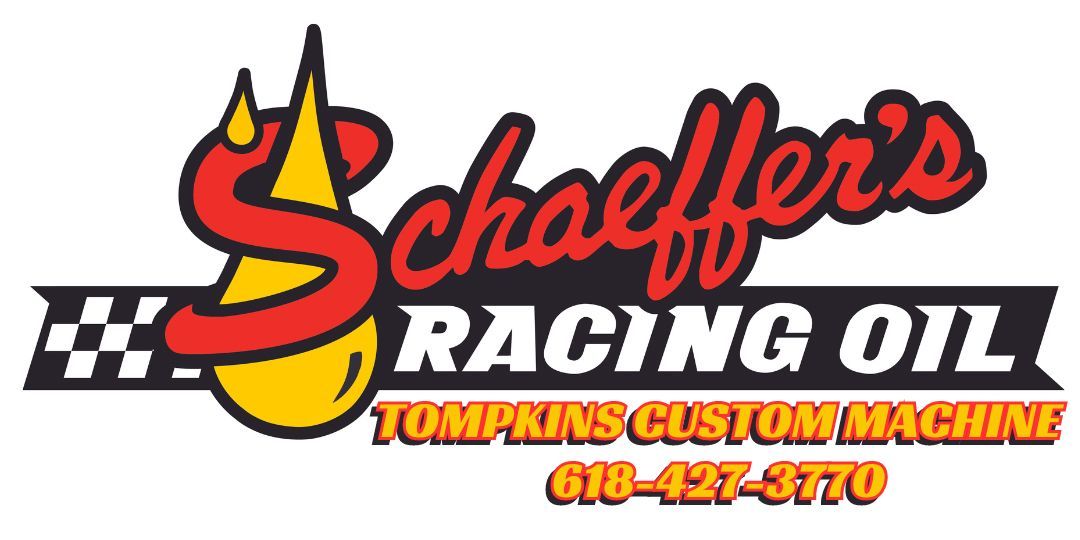 A logo for Schaeffer's Racing Oil Tompkins custom machine