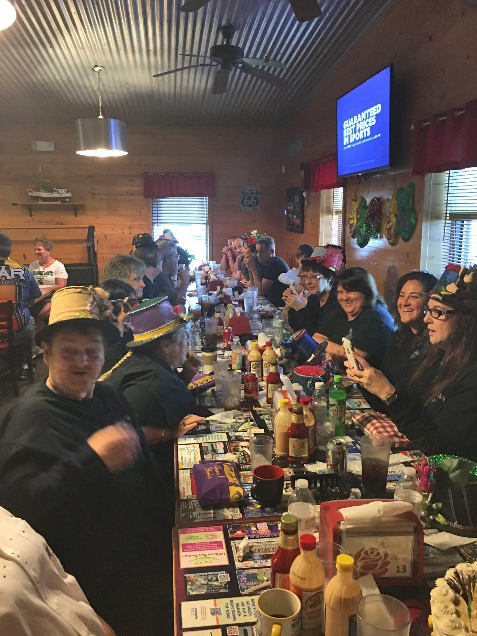 Customers having fun