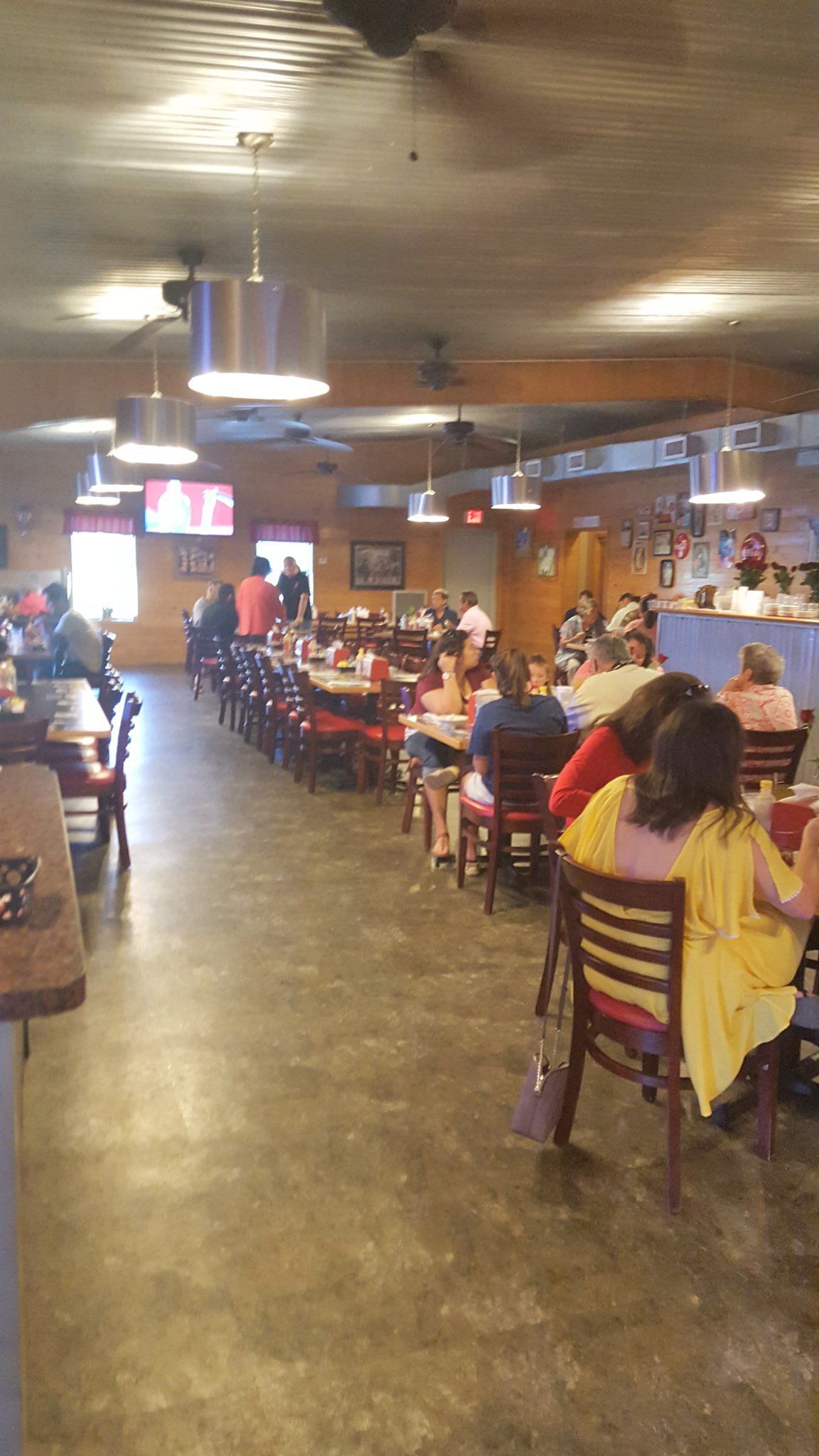 Happy customers dining