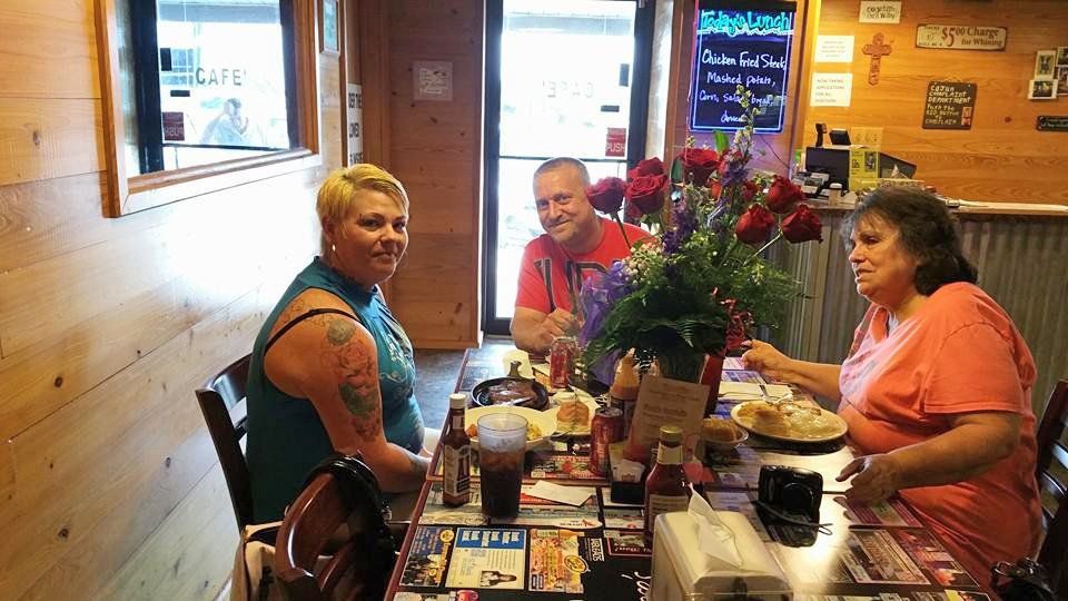 Happy customers dining