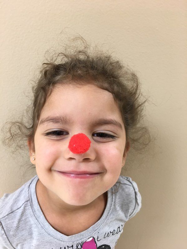 color on kid nose
