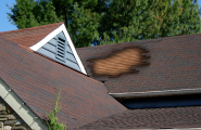 roof with damaged part