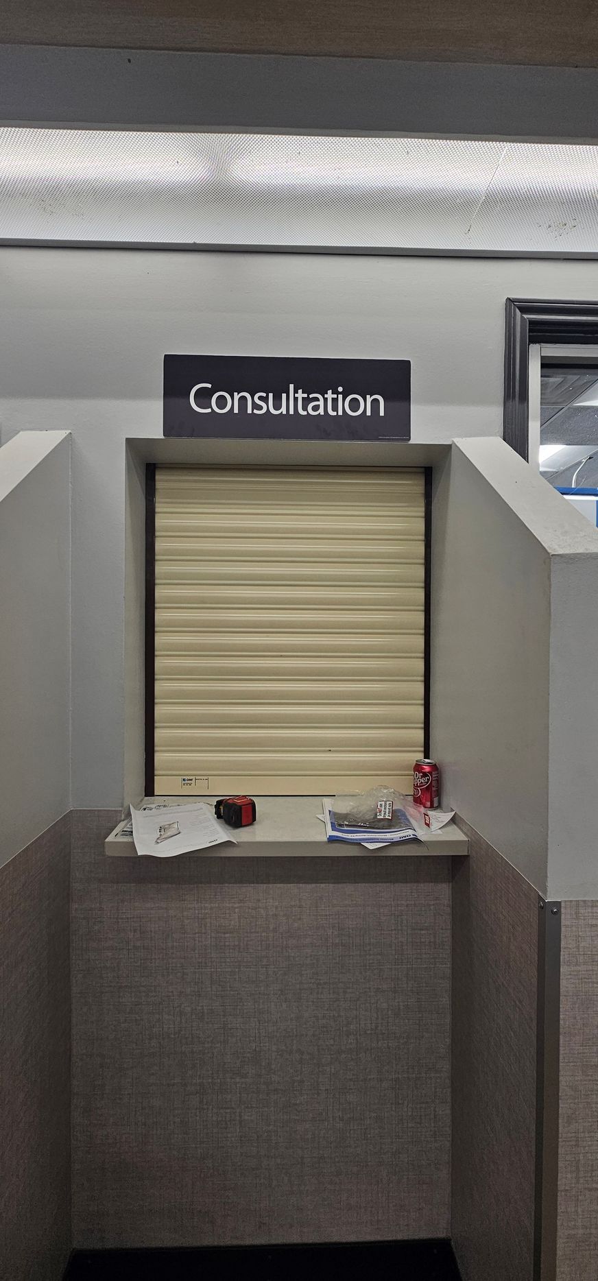 A cubicle for consultation.