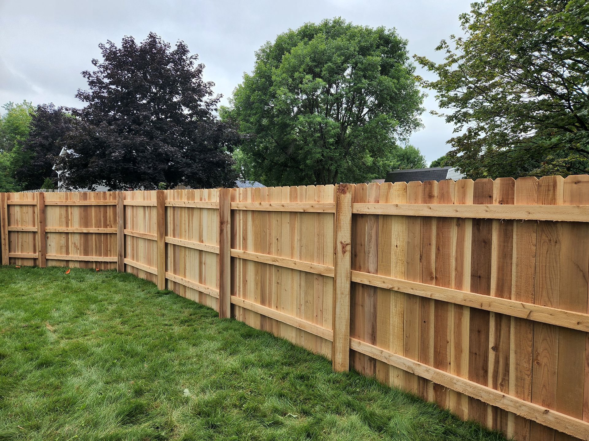 Wood fence