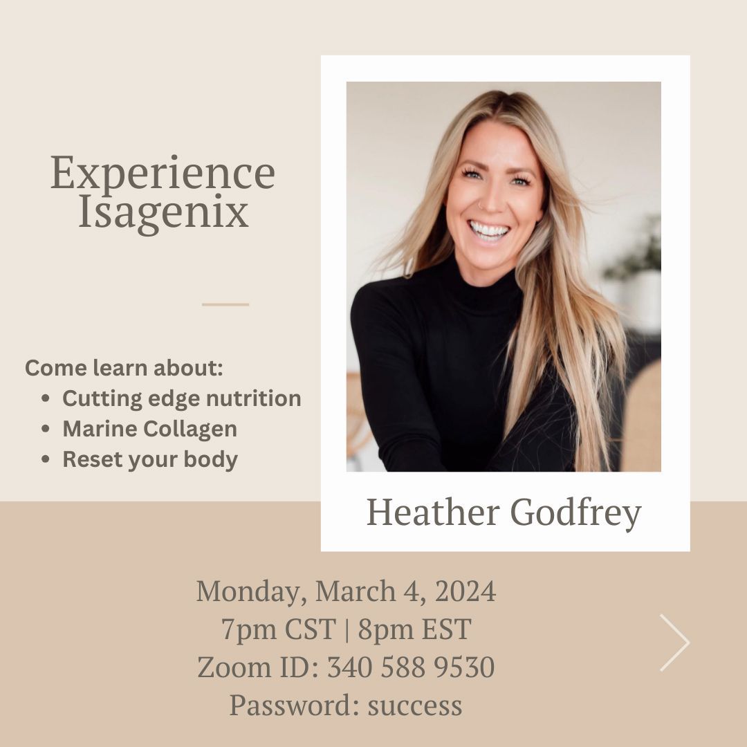 Heather Godfrey is giving a presentation on Monday, March 4