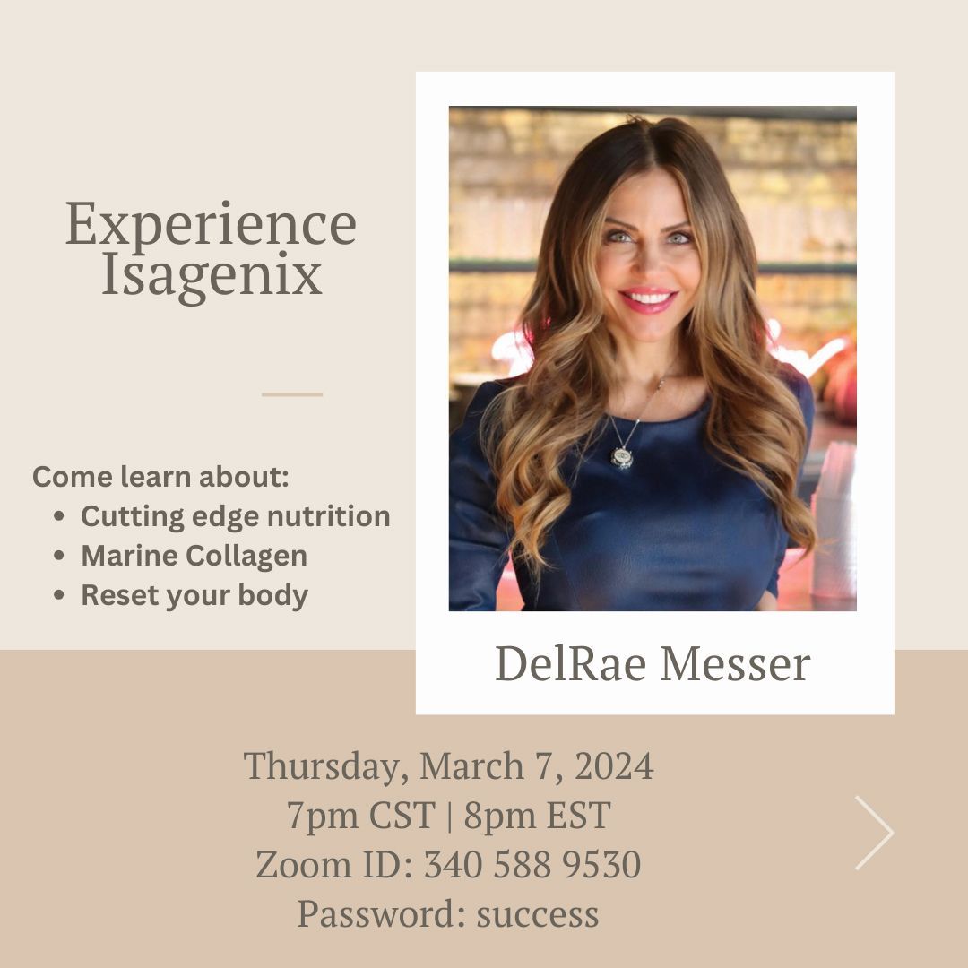 DelRae Messer is giving a presentation on Thursday, March 7