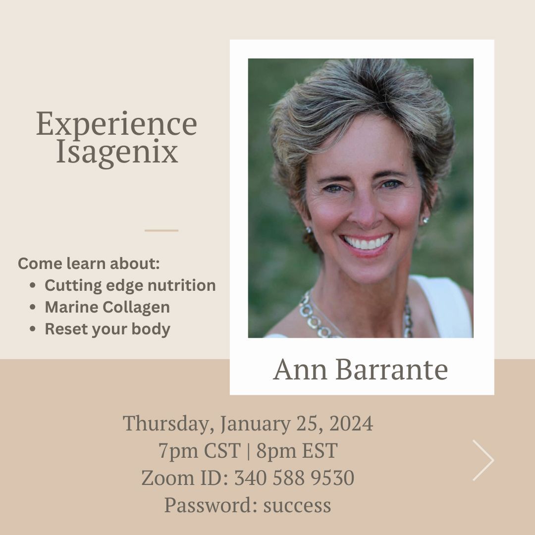 Ann Barrante is giving a presentation on Thursday, January 25
