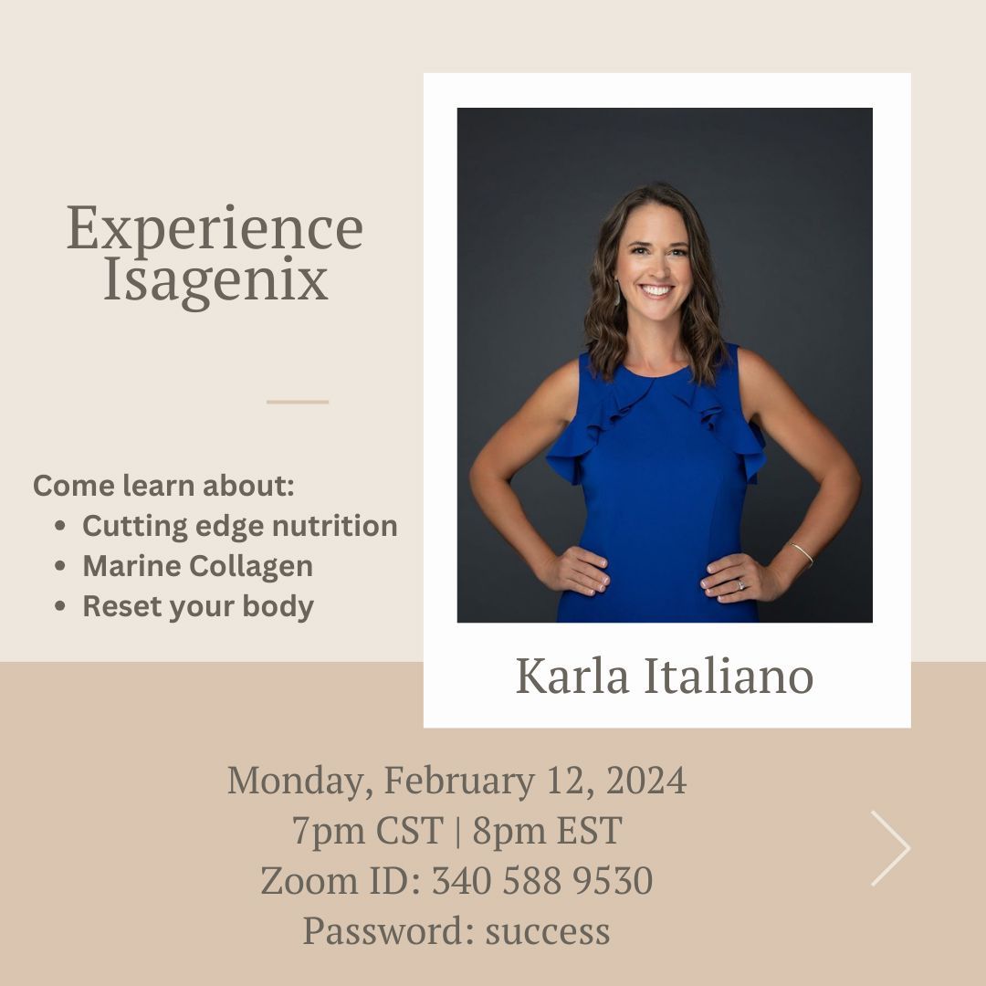Karla Italiano is giving a presentation on Monday, February 12