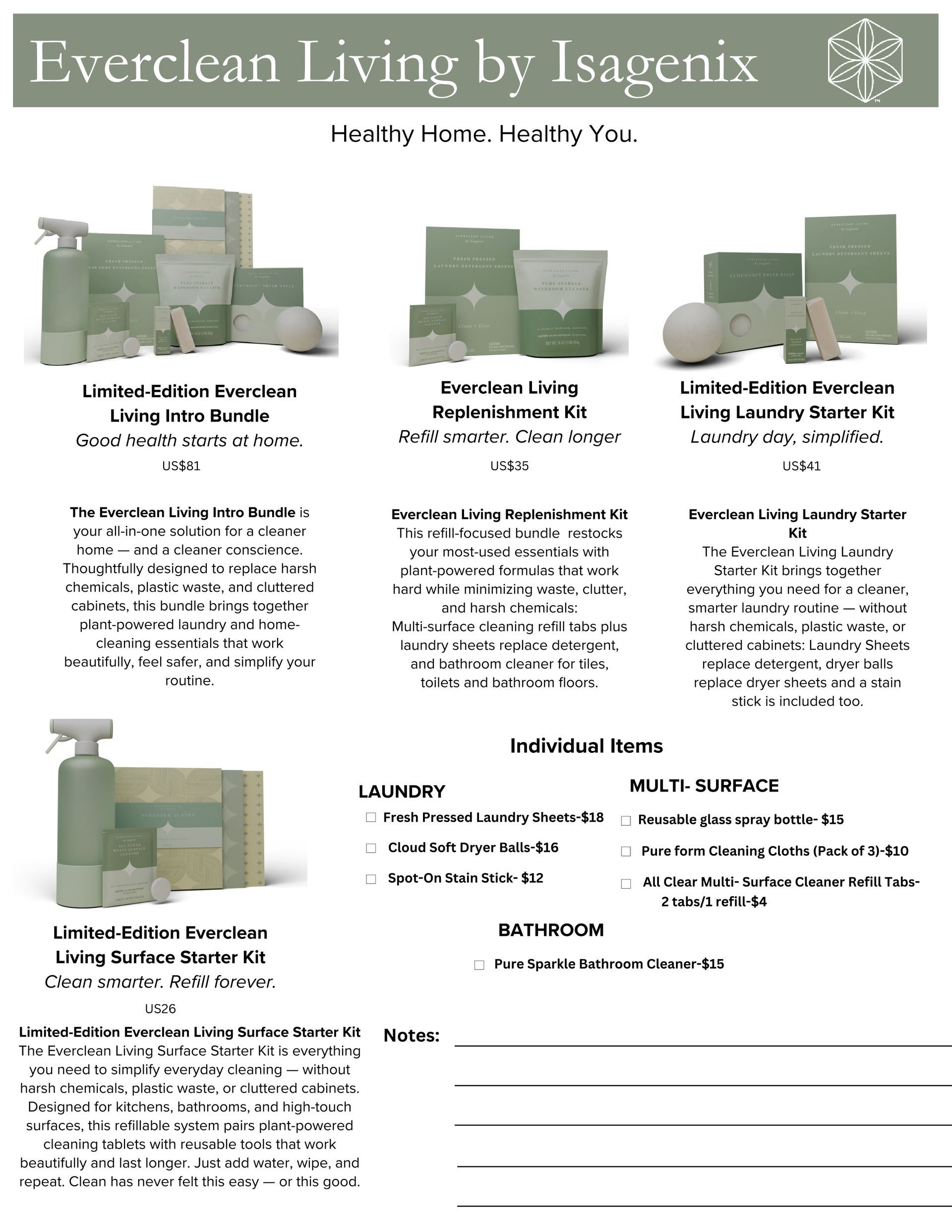 Everclean Living Order Form