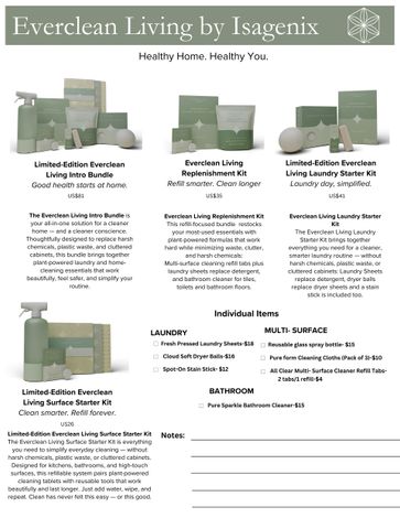 Everclean Living Order Form