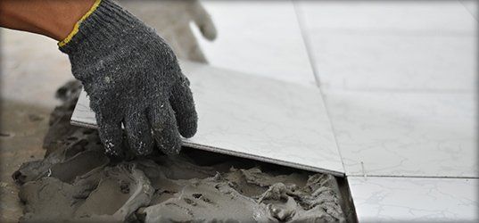Ceramic flooring installation