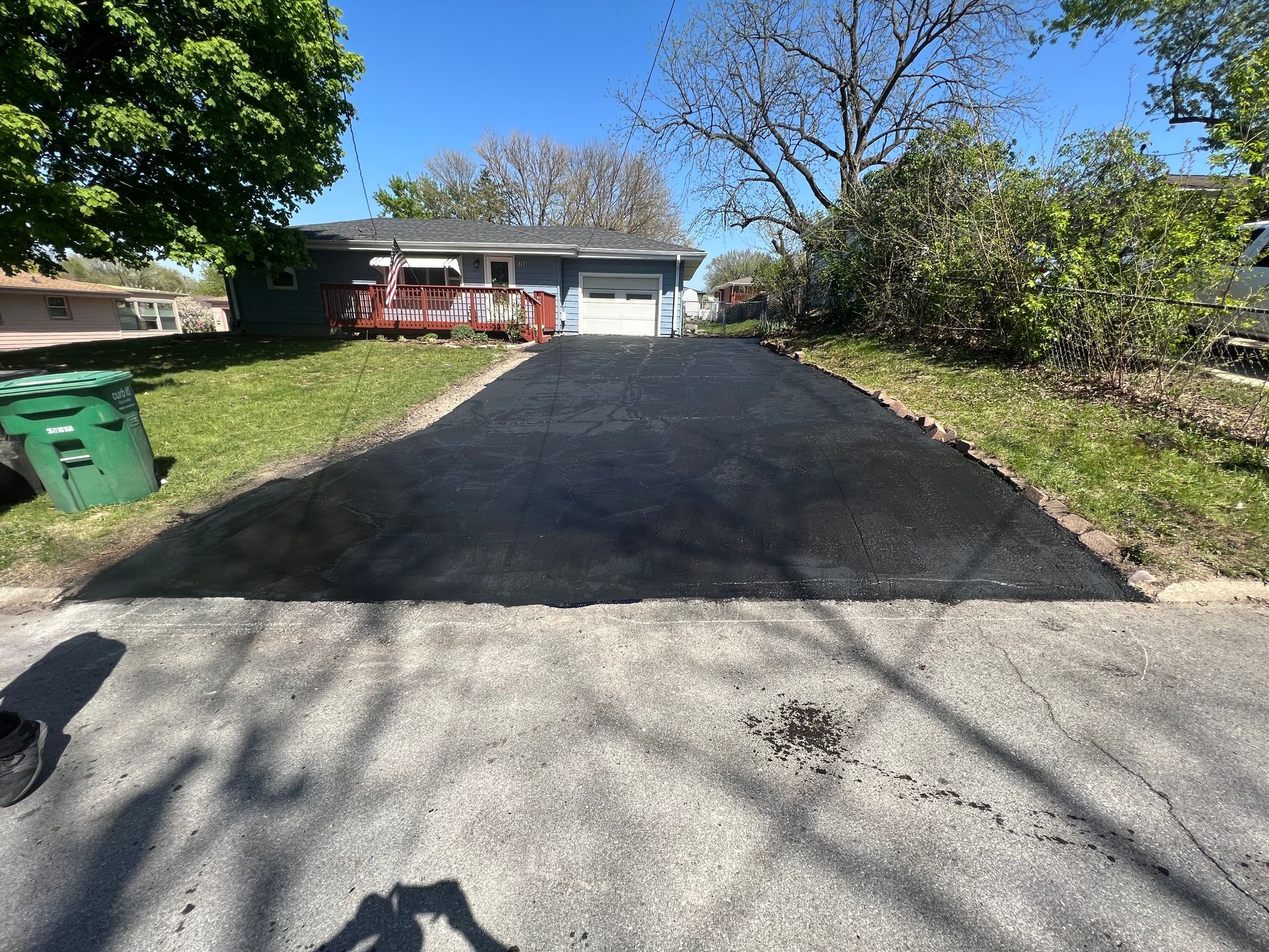 new asphalt driveway