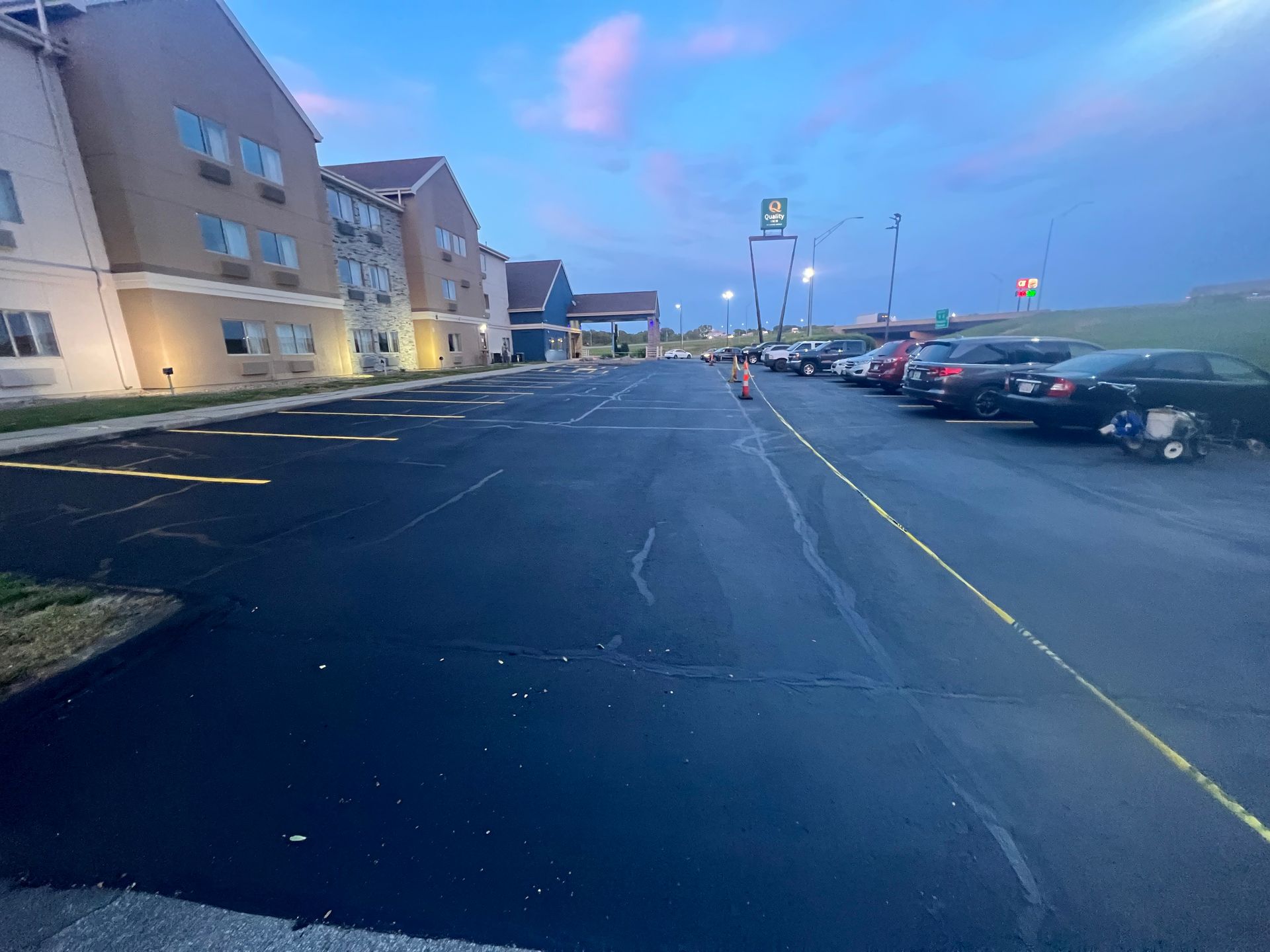 asphalt parking lot