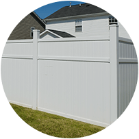 White vinyl fence
