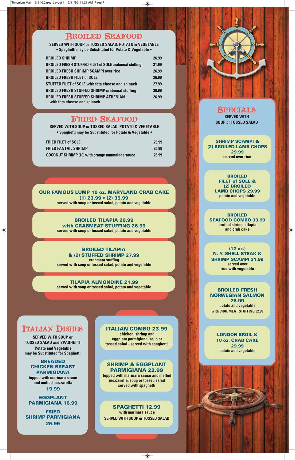 Nautilus DinerRestaurant Timonium Menu Timonium, MD