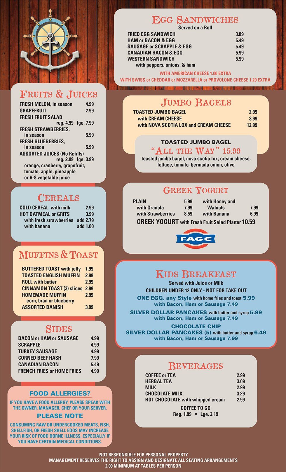 Nautilus DinerRestaurant Timonium Breakfast Menu Timonium, MD