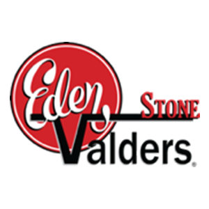 Eden Valders Stone logo with red circle and white text.