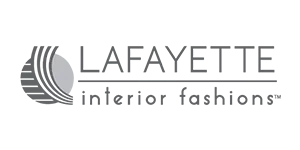 Lafayette Interior Fashions logo with a stylized design of a circle and lines, and the text 