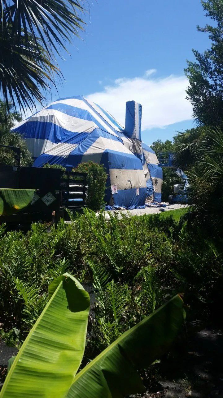 Blue tent