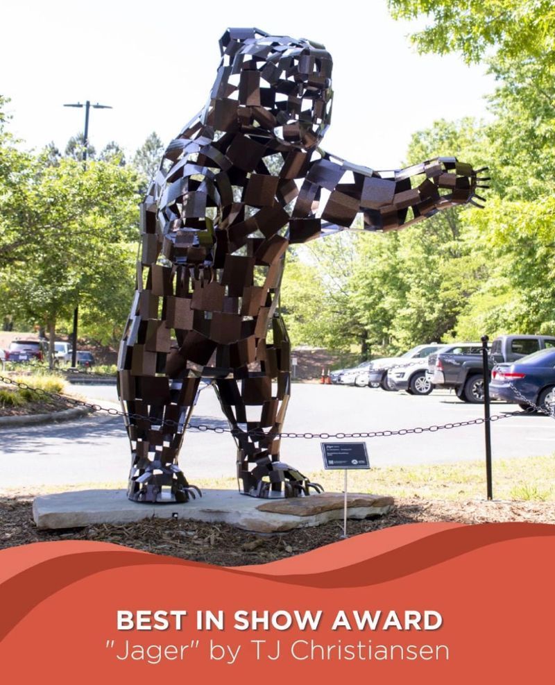 A statue of a bear has been awarded the best in show award