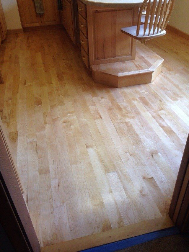 Hardwood Kitchen Floor After Justin Heider Flooring Refinish