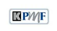 Logo for KPMF with a black and white