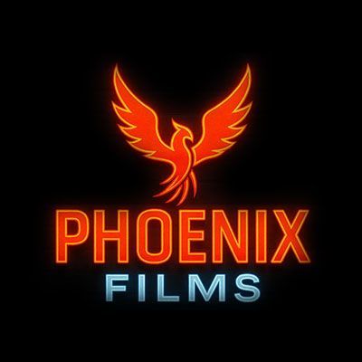 Logo for Phoenix Films, featuring a stylized orange phoenix above the text "PHOENIX FILMS" in orange and blue.