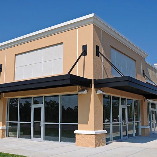 Commercial building exterior painting