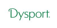Dysport logo in green text on a white background