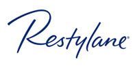 Restylane logo in blue cursive text