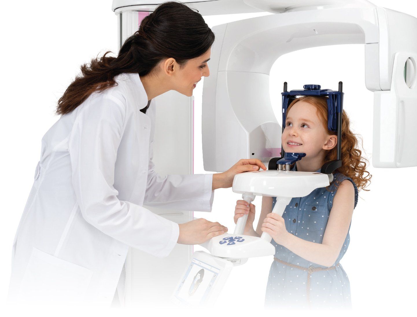 Nurse scanning a child