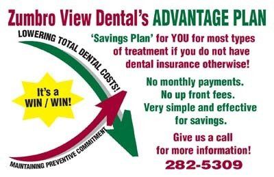 Zumbro View Dentals Advantage Plan