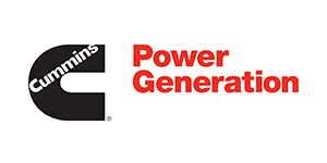 The logo for cummins power generation is on a white background.