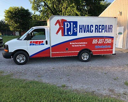 PJ's HVAC Repair Van