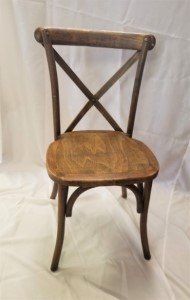 Cross Back Chair w/out Cushion-$8.00