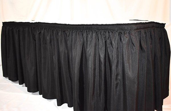 Black Linen Table Skirt