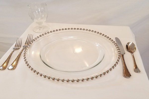 Silver Beaded Charger